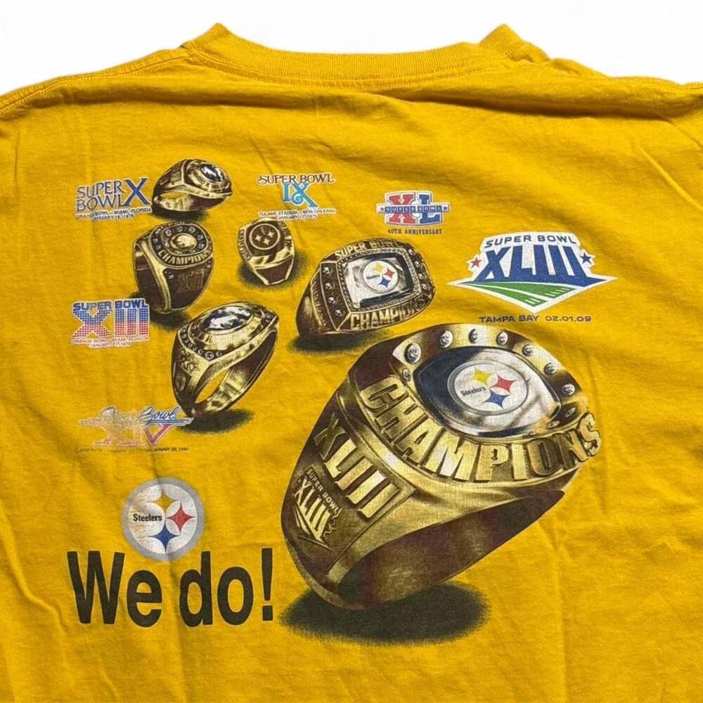 NFL Team Apparel Pittsburgh Steelers Got Rings Super Bowl XLIII Graphic T-Shirt